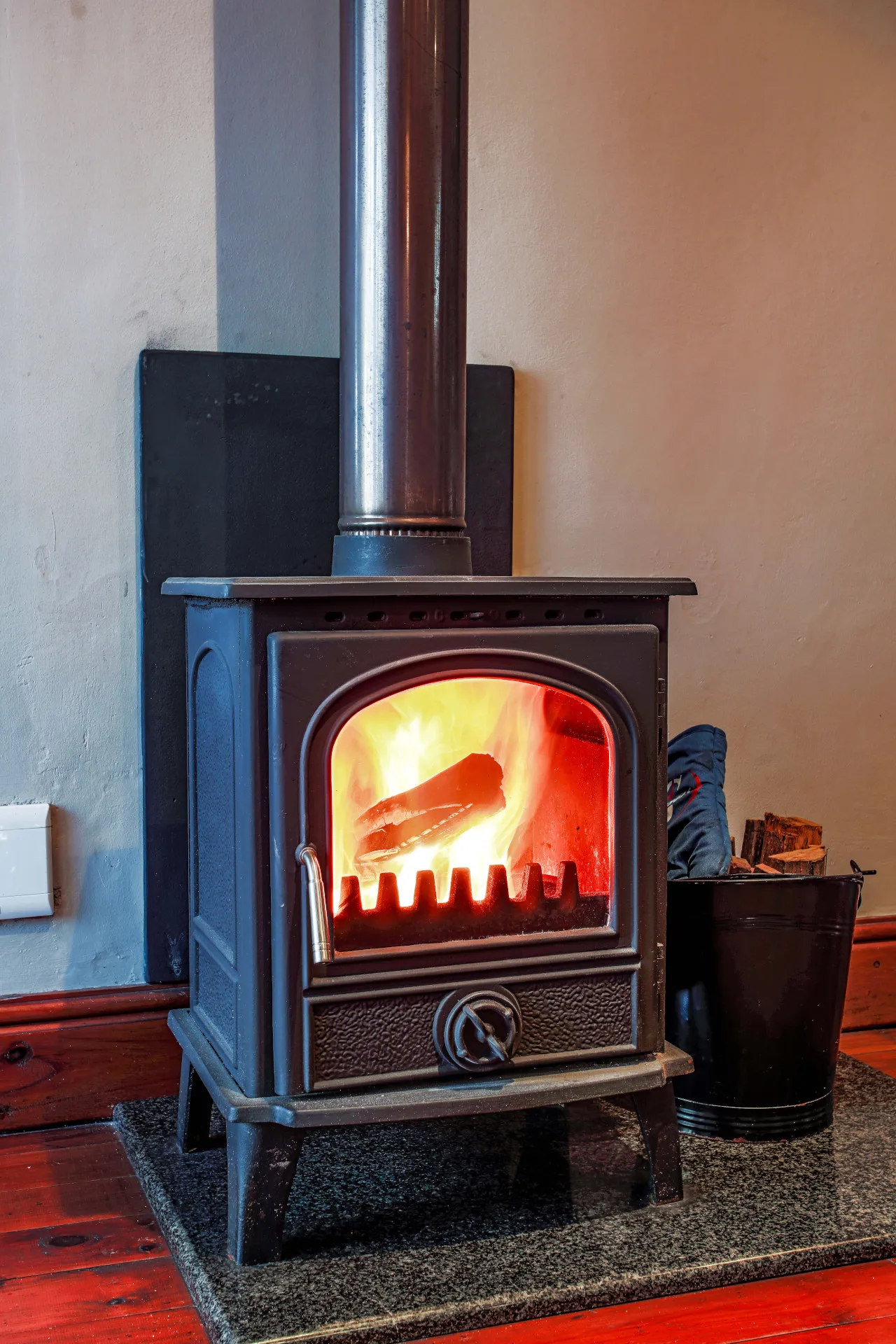 Cozy fireplace in the living area