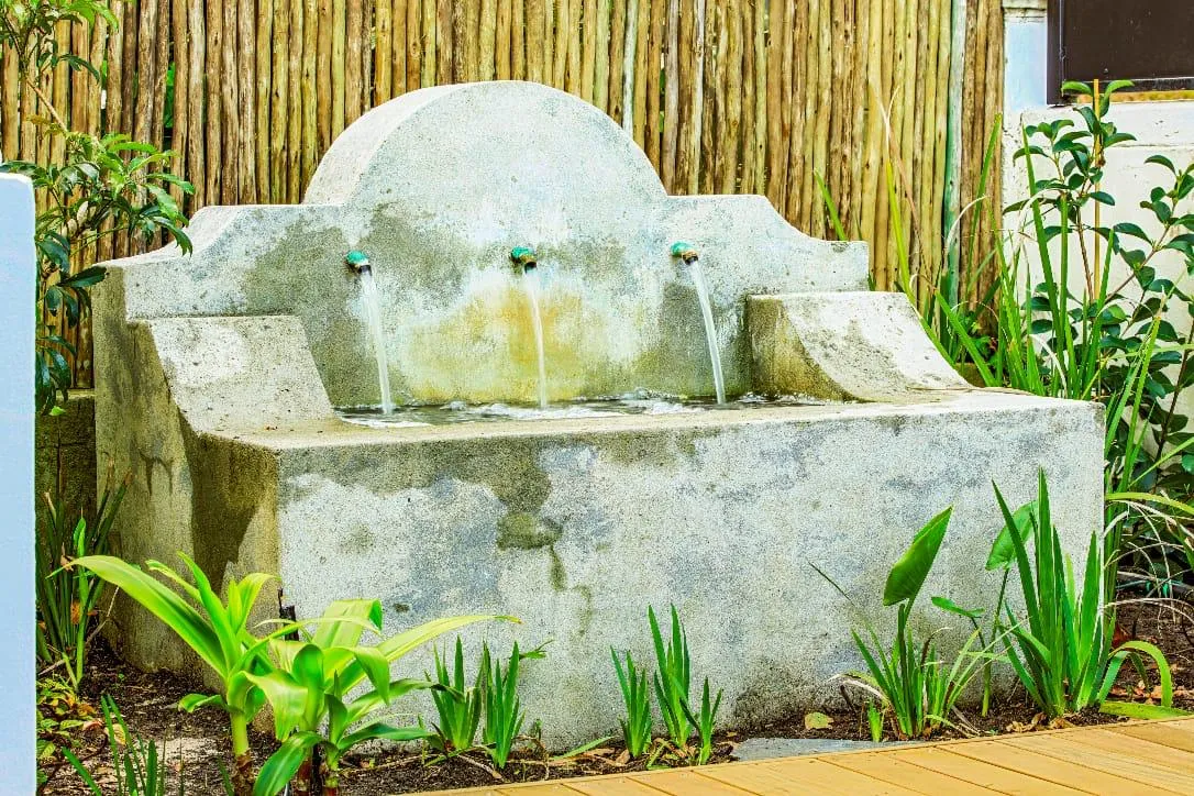 Fountain in the front garden