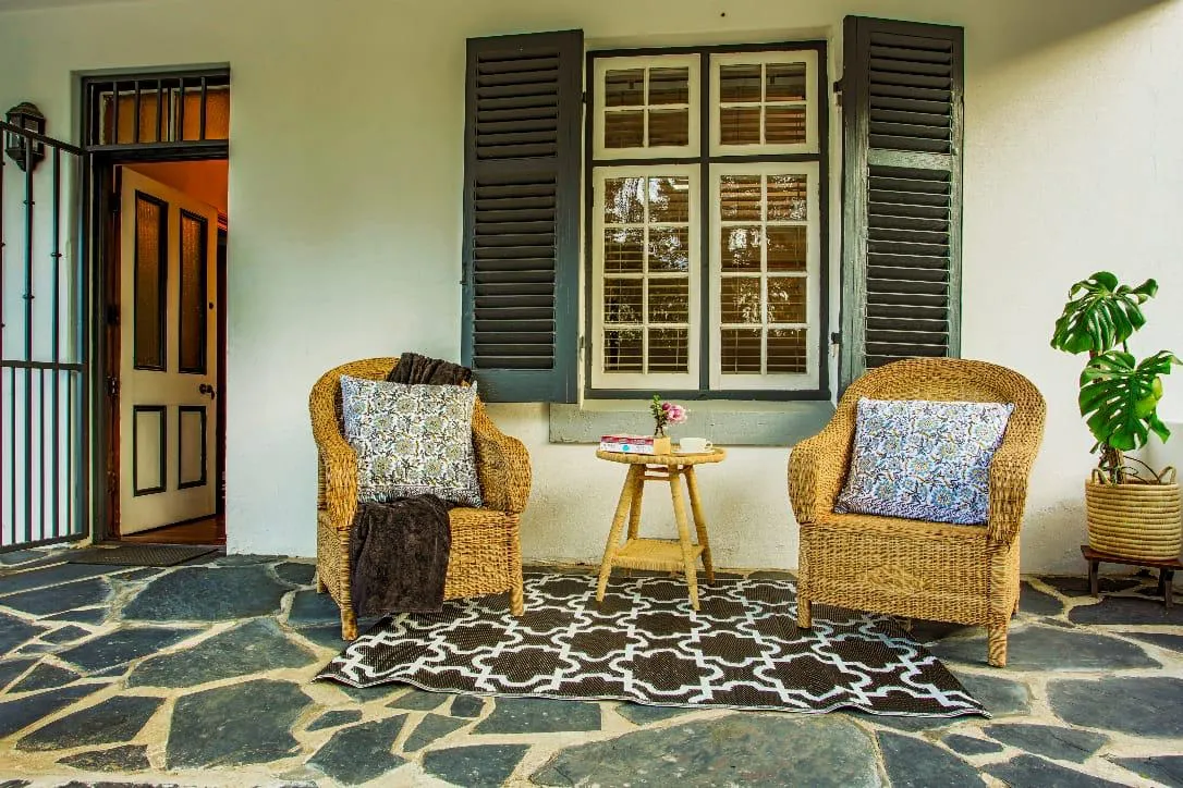 Front patio seating area