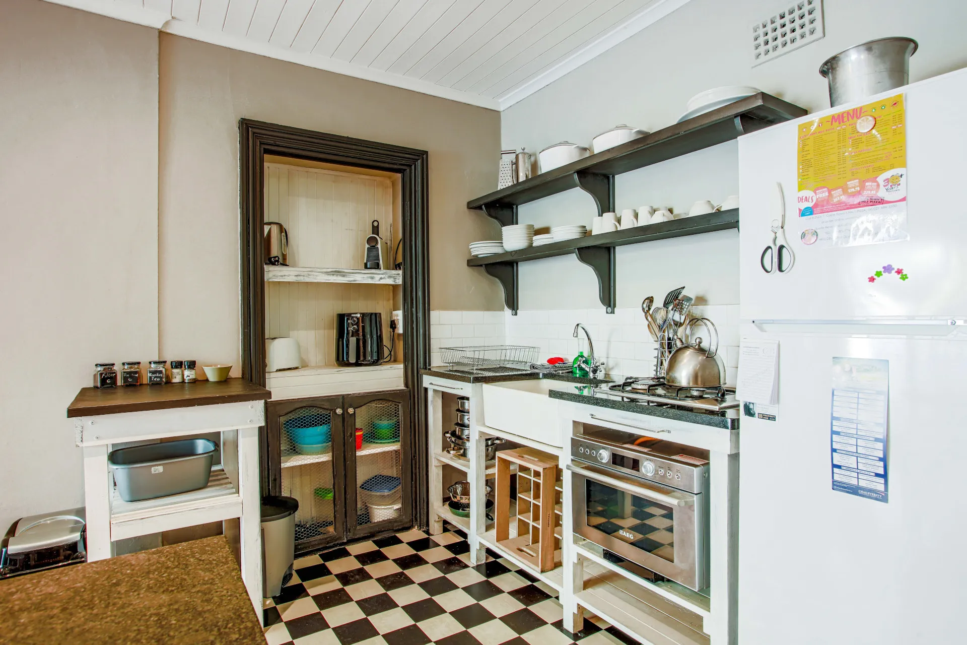 Fully equipped kitchen with modern appliances